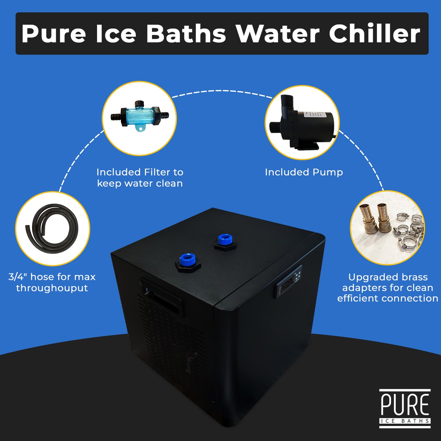PURE CHILL - 1/3 HP WATER CHILLER WITH FILTER AND PUMP